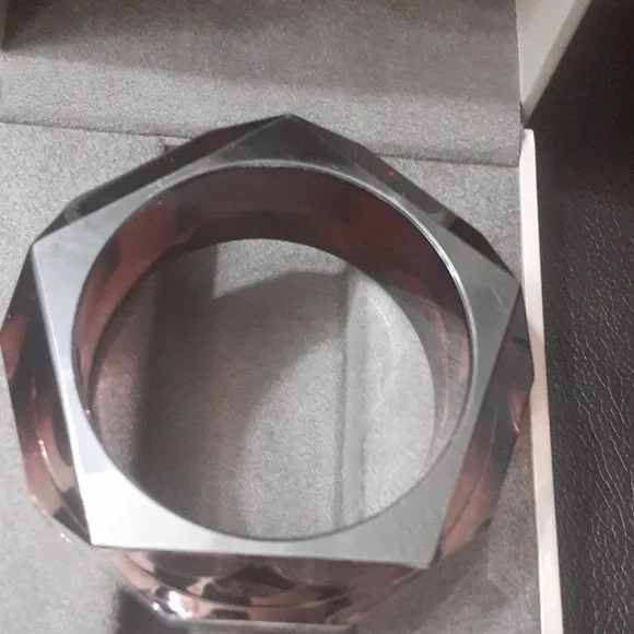 BURBERRY ACRYLIC CUFF BANGLE BRACELET AUTHENTIC